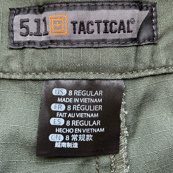 5.11 Tactical Women’s Cargo Pants Size 8 Green Law Enforcement Workwear Straight - Picture 9 of 10